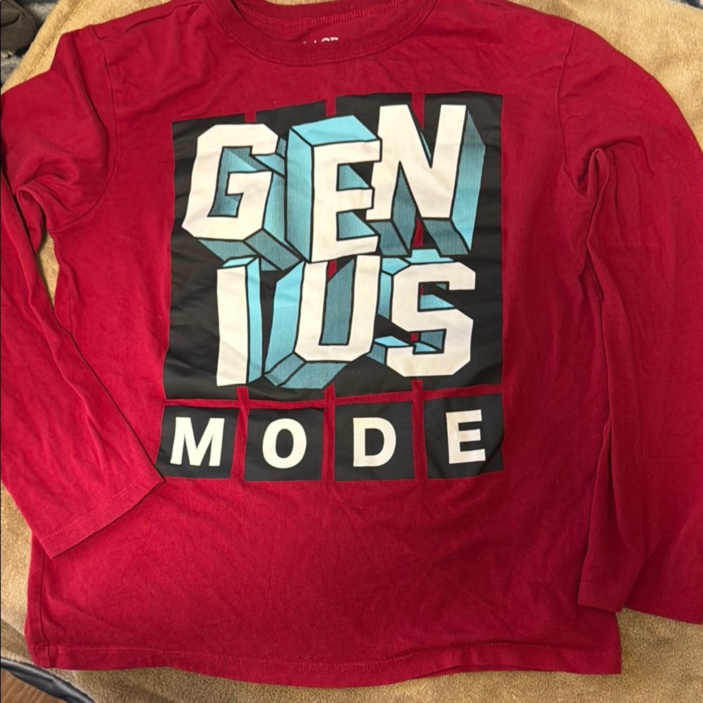 Place Red Long Sleeve Genius Mode Tee
